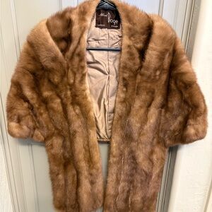Alfred Boge Vintage Chestnut Brown Mink Fur Stole